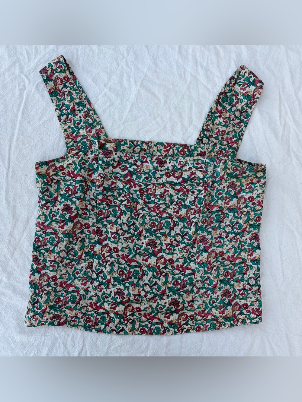 Vintage Nordstrom Lingerie 100% Silk Floral Cami Tank Top, Coquette Cottagecore